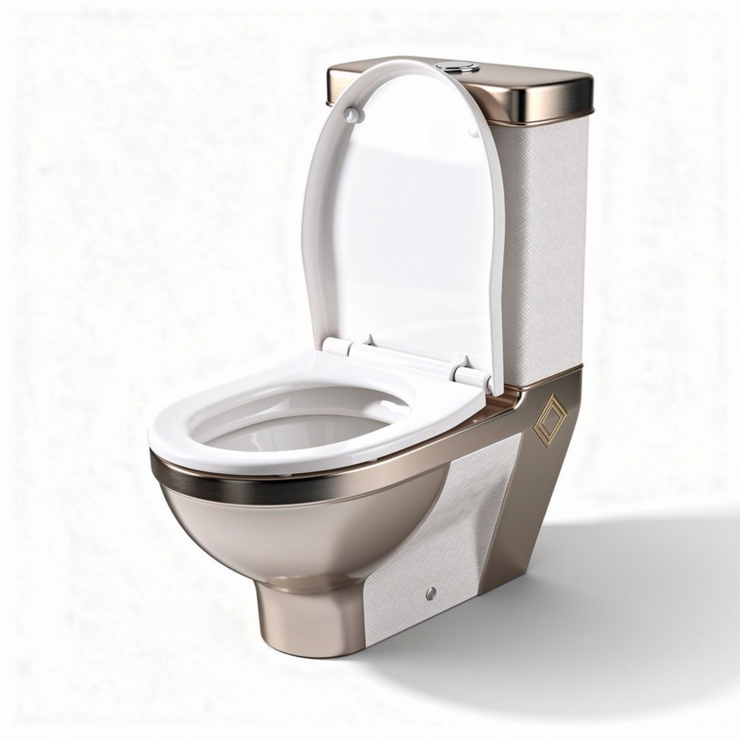 Toilet with integrated bidet function ceramic seat and eco-friendly design 75 x 40 x 50cm