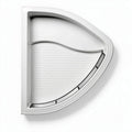 Corner shower tray 30 x 30 x 5cm white durable plastic design for bathrooms
