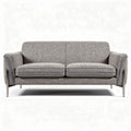 Sofa in gray fabric upholstery with metal legs 200 x 90 x 85cm